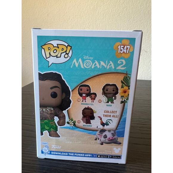 Maui w/ Fish Hook Funko Pop #1547 Moana 2 Disney Movie Dwayne Rock Johnson Vinyl - Picture 3 of 6
